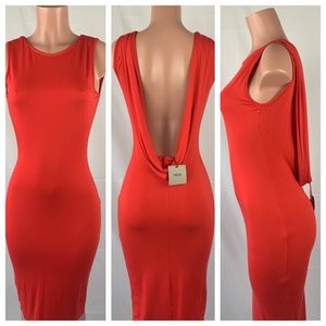 Asos Drapped Open Back Bodycon